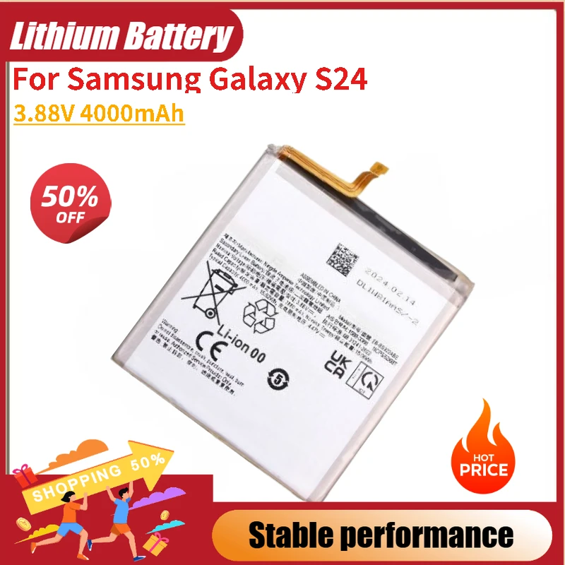 

EB-BS922ABE EB-BS922ABY Battery 3.88V 4000mAh For Samsung Galaxy S24 Mobile Phone Brand-New High Quality