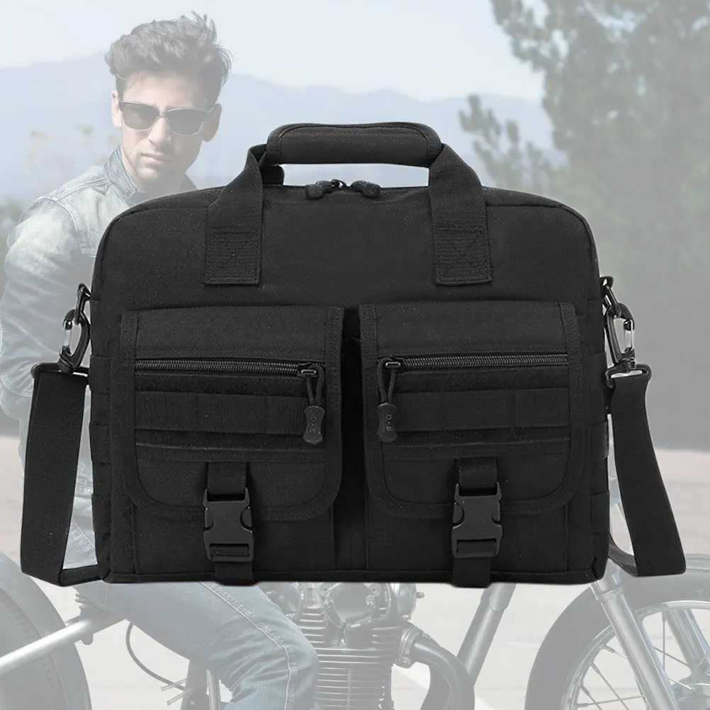 

Computer Bag Briefcase Black Camouflage Nylon Lightweight Durable Storage Cellphone Earphones Money Items Zipper Safe Simple