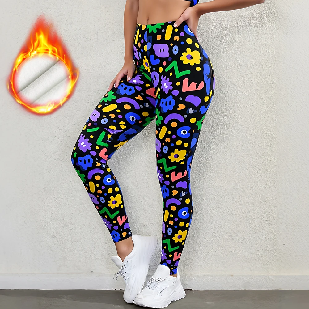 

Mia Muse Autumn Leggings 2025 Women's Fashion Letter Printing High Waist Fitting Slim Ankle Leggings