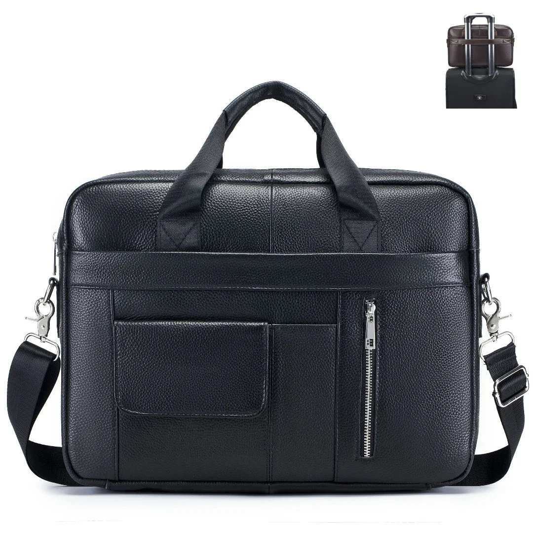 2024 neue Luxus Vintage Kuh Echt leder Business Herren Aktentasche männliche Umhängetasche Männer Messenger Laptop Computer Tasche