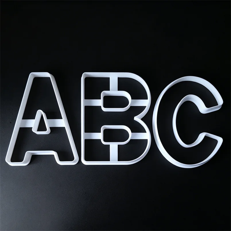 26 Letters With Size Of 10CM,Plastic Molds,Cartoon Culture Amusement,Cake Fondant Tools,Cookie and Sushi Fruits Cutter view 4