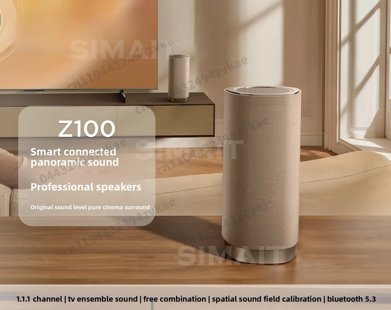 130W Wireless Subwoofer for TCL Z100 | Bluetooth TV Soundbar Free Combination Speaker System