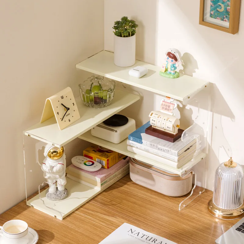 Durable Solid wood bookshelf Corner shelf Student desk storage rack Simple desk storage rack Household desk bookcase