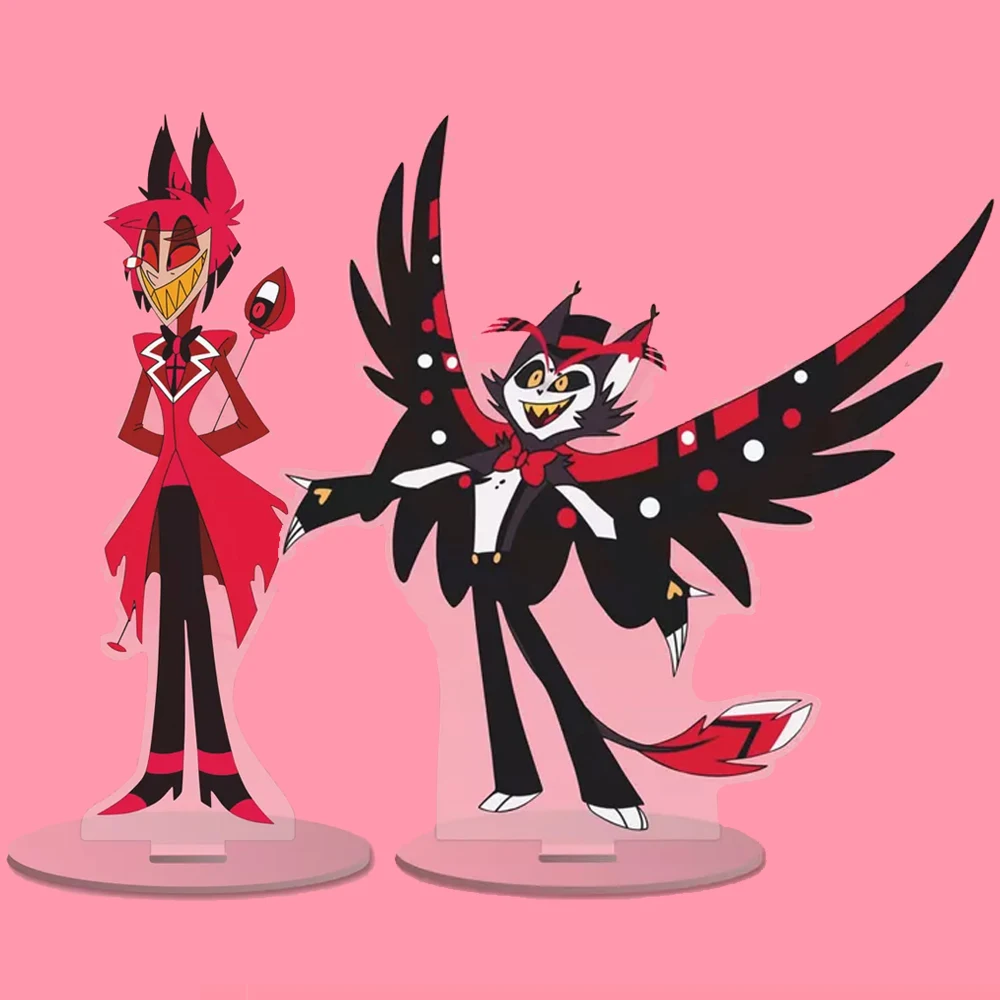 

Акриловые подставки-стенды с персонажами аниме-мультфильмов для декора рабочего стола по мотивам сериала «Гостиница Хазбин» (Алайстор, Хуск), акриловый стенд-подарок