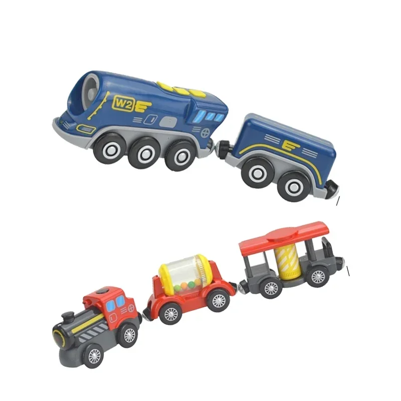 

Model Train Electric Car Fit For Wooden Railway Wood Train Track Christmas Gift For Children Electric Train Set Toys
