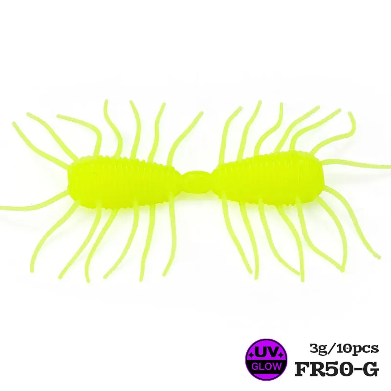 TSURINOYA 50mm 3g 10pcs Zachte Vissen Lokken FAERIE Worm Kunstmatige Siliconen Zacht Aas Voor Bass Forel Ajing vissen Rig Swimbait