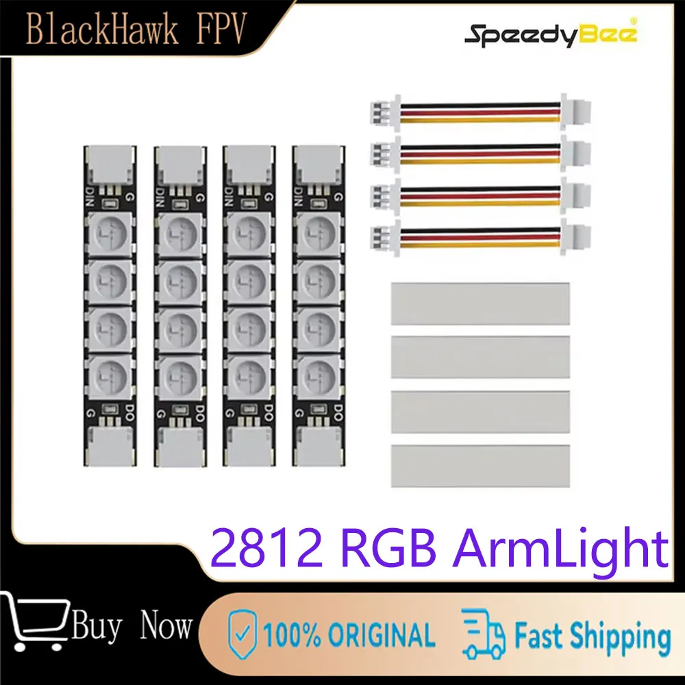 

4/8PCS SpeedyBee Programmable 2812 Arm LED Light 5V RGB for FPV Racing Freestyle Whoop Drone - Runcam Compatible