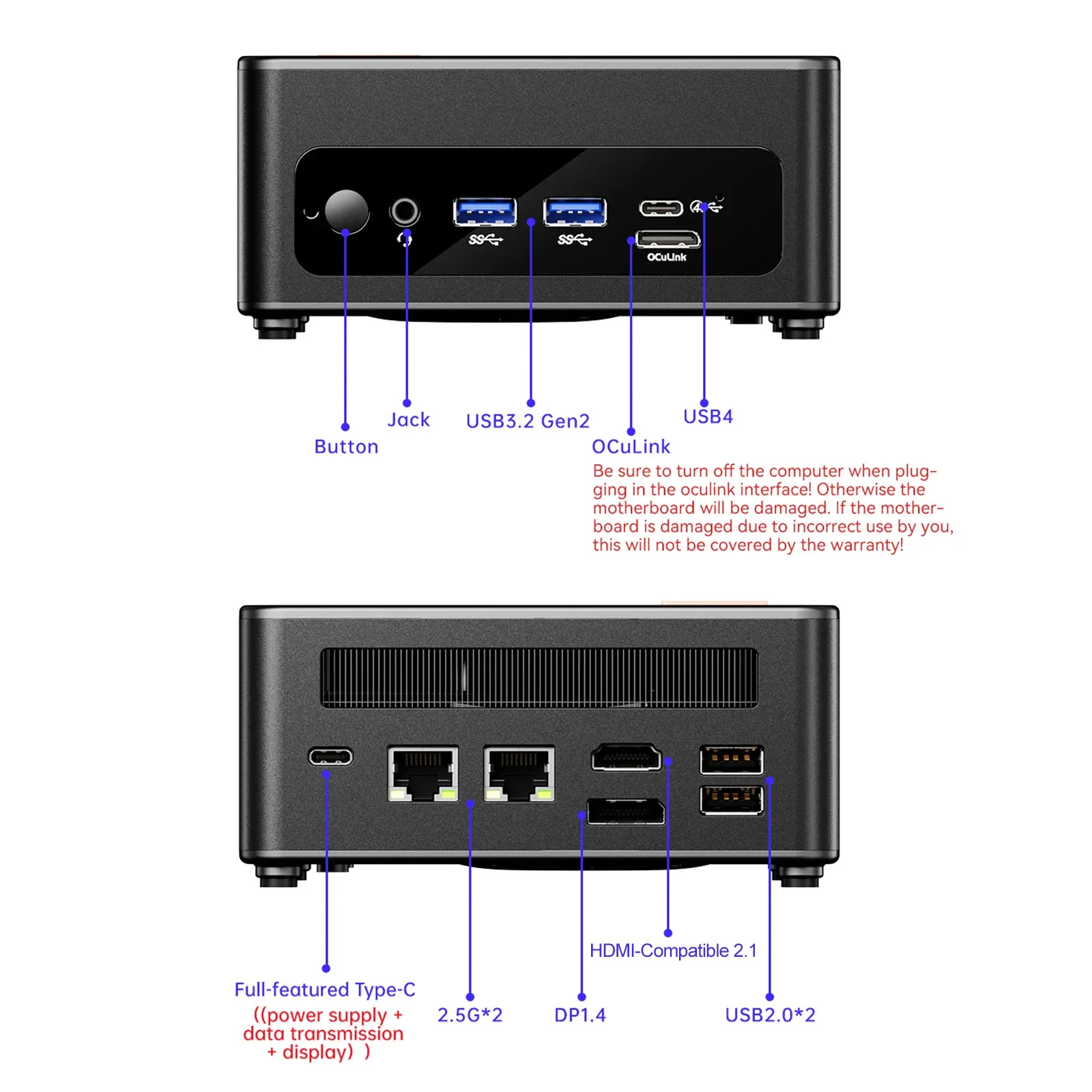 8845HS mini host portable office business home mini computer miniPC (no secondary screen)