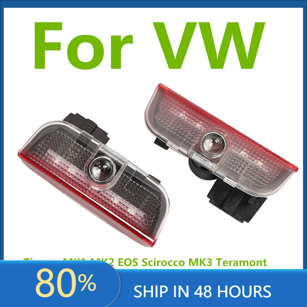 

Колпаки ступиц со светодиодной подсветкой двери автомобиля, проектор с логотипом призрачного теневого света, аксессуары для VW Tiguan MK1 MK2 Scirocco Touran 5T1 Sharan 7N