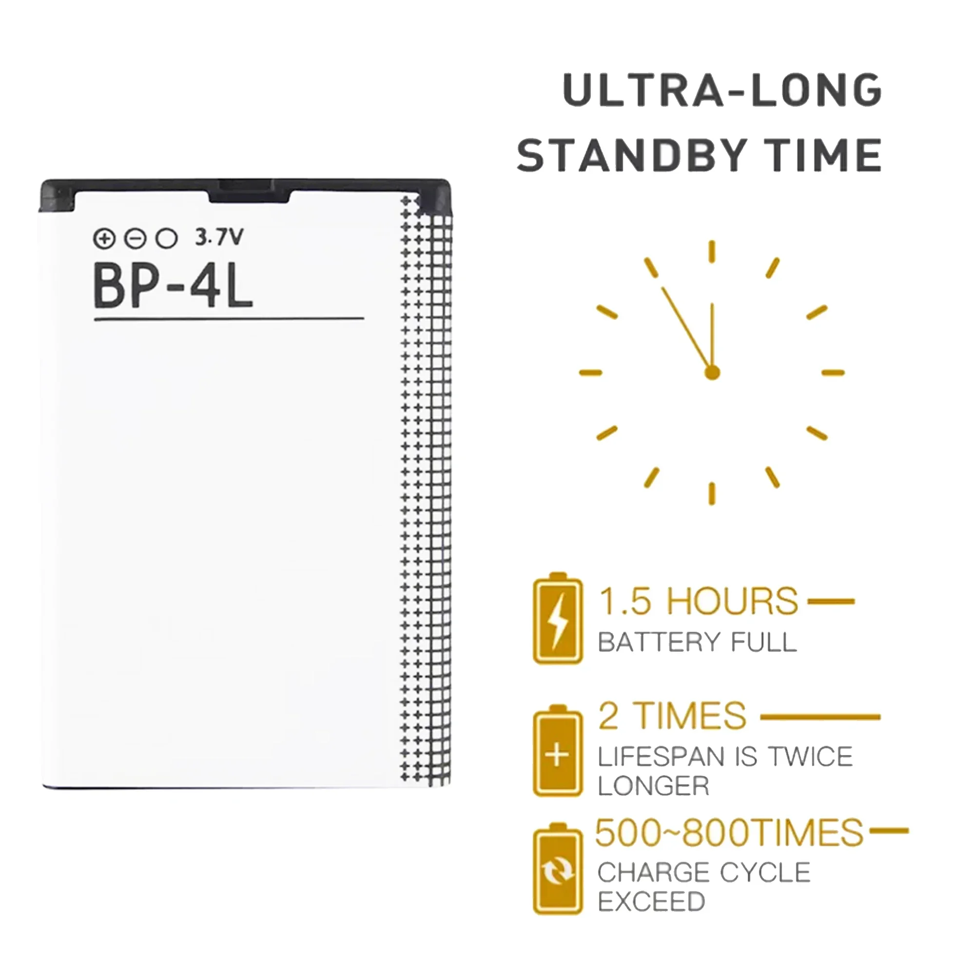 BP4L BP-4L Battery For Nokia N97 E61i E63 E90 E95 E71 6650F N810 E72 E52 E55 E6-00 E73 E95 6760s Original Capacity Batteries Bat