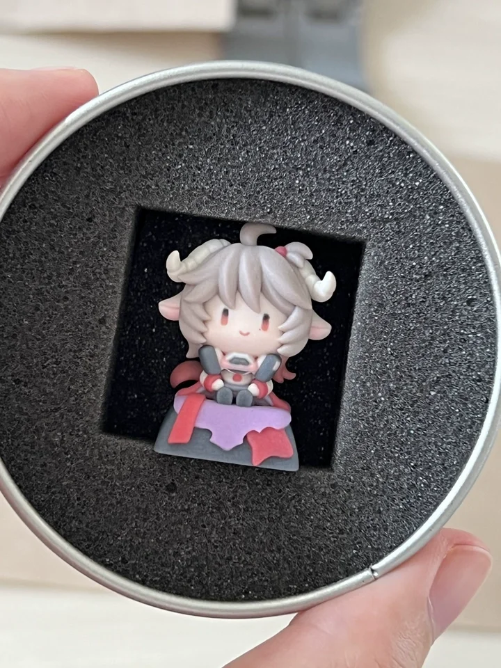 Arknights Amiya Eyjafjalla Dusk Goldenglow Anime versión Q Keycap teclado clave Cospaly decorar Halloween dibujos animados coleccionar regalo