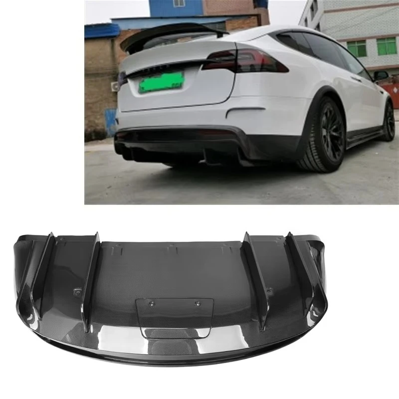 الناشر الخلفي من ألياف الكربون للطراز X 2016-2020 R Style Model X الناشر الخلفي #1