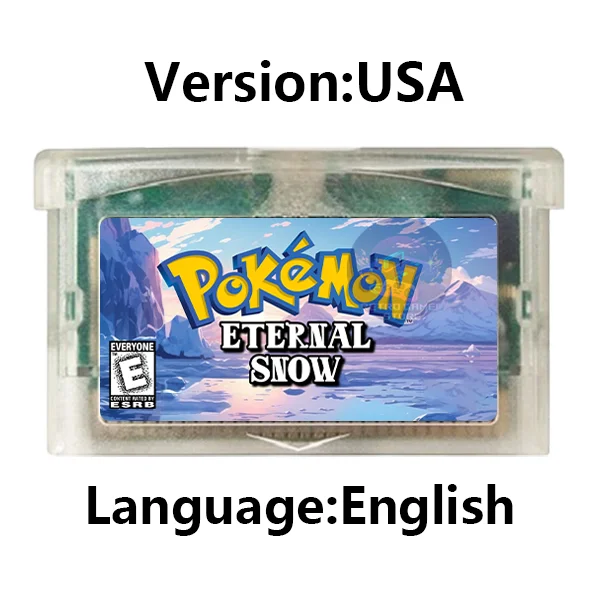 GBA Game Cartridge Pokemon Series Cawps Emerald Seaglass Rouge Opgeladen Geel Lunar Dark Violet Videogameconsolekaart