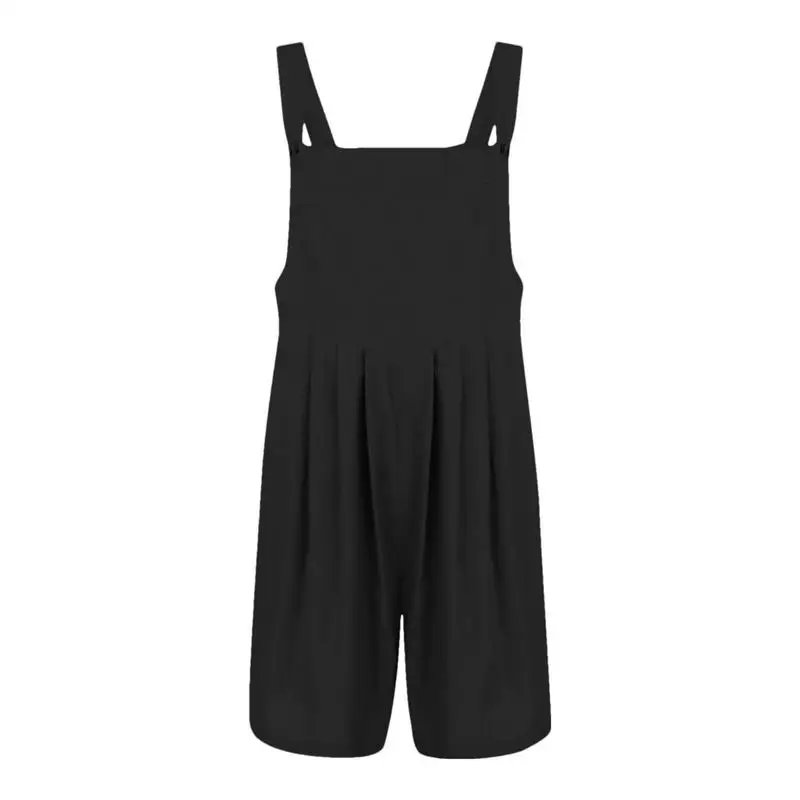 

Overall Shorts For Women Adjustable Women's Short Overalls Casual Rayon Linen Summer Bib Shortalls With Pockets For Summer