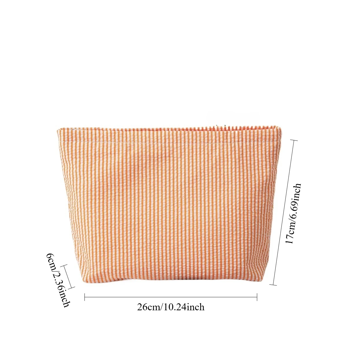 Custom Embroidery Striped Makeup Bag Personalized Name Cosmetic Pouch Large Capacity Toiletry Bag Travel Storage Organizer Gift