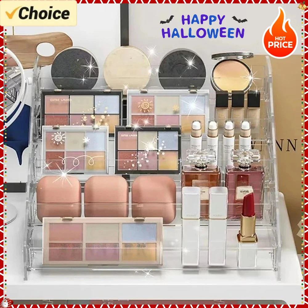 

5-7 Layer Transparent Storage Box Makeup Organizer Cosmetic Display Case Jewelry Organizer Desktop Holder Clear Makeup Organizer