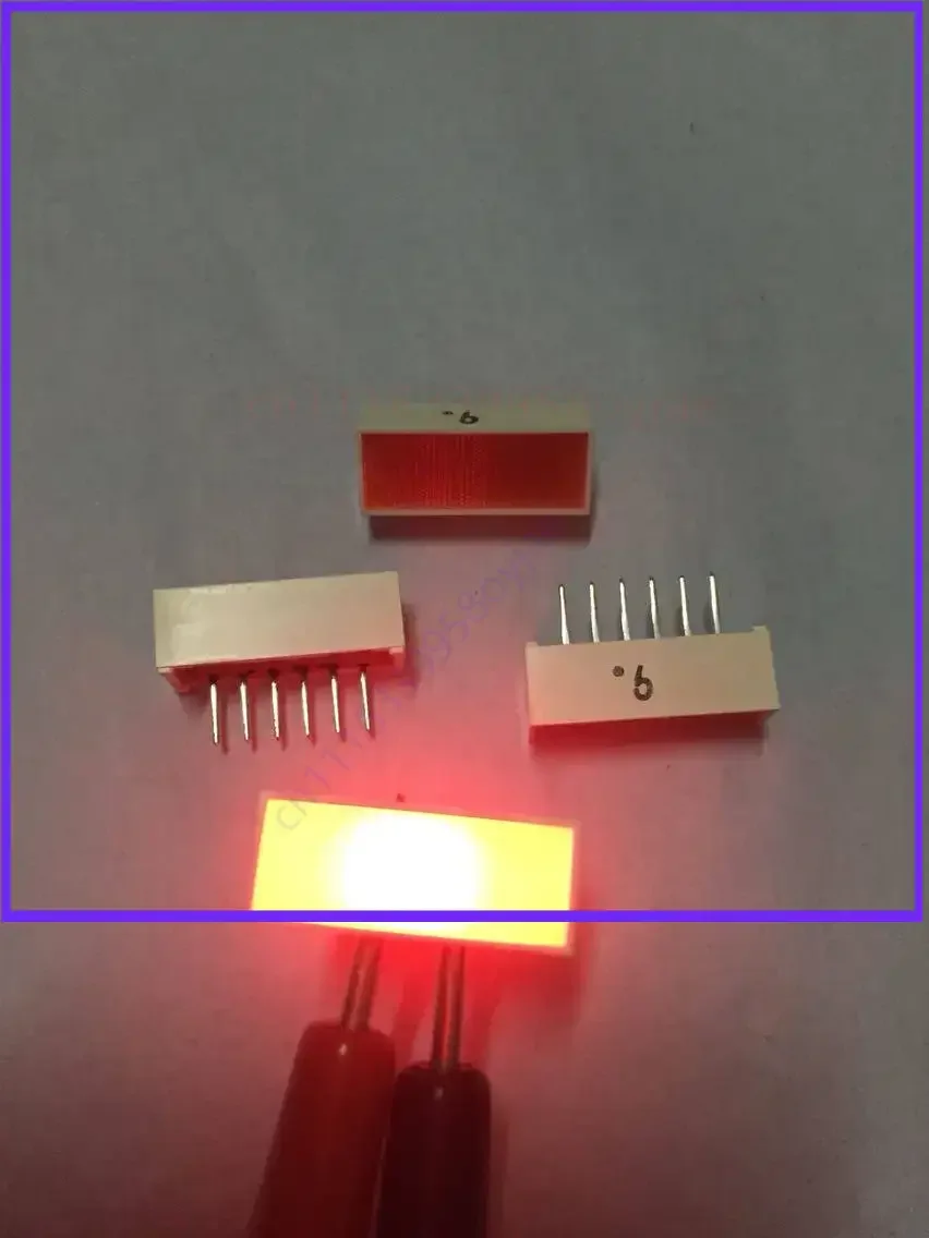 20pcs for sharp led flat light emitting block 8x20mm red 6-pin lt9010d brand new