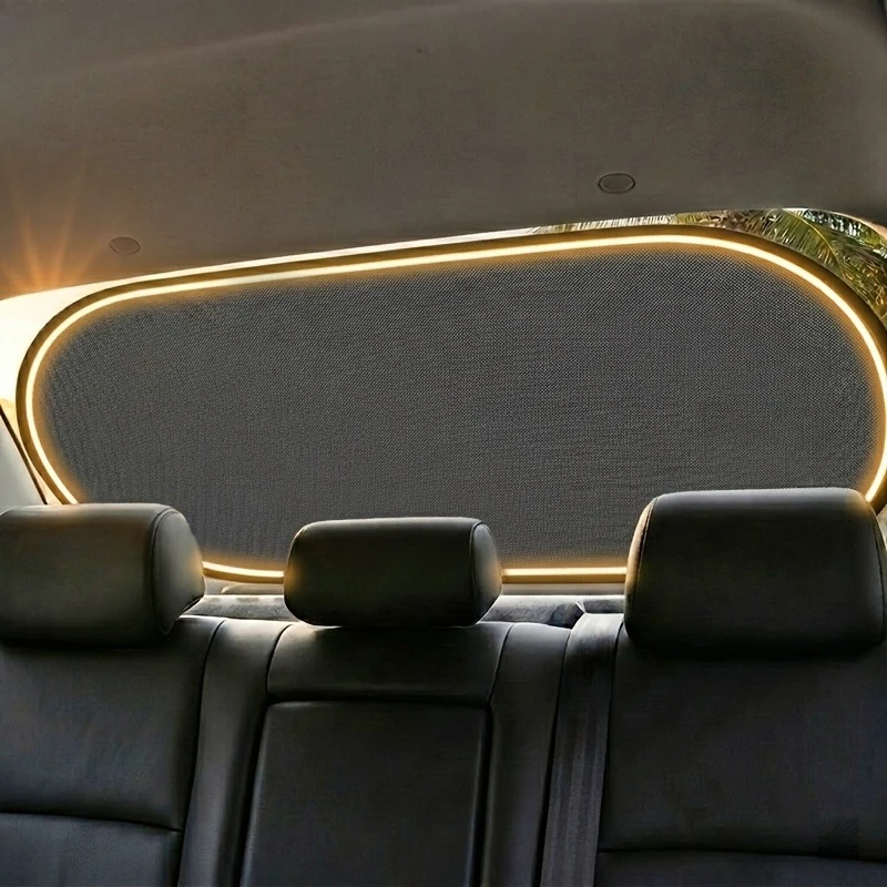 Protetor Solar Portátil e Dobrável para Janela Traseira de Carro, Cobertura de Isolamento Térmico, Cortina para Para-brisa Traseiro que Bloqueia Raios UV