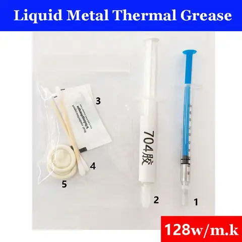 OEM128w/mk Liquid Metal thermal paste for CPU GPU Cooling pasta termica термопаста  térmica térmica processador pate 구리스5g 10g