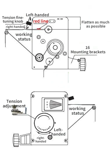 Winding Machine Magnetic Damping Tensioner NMTC004-S120 Tension Controller