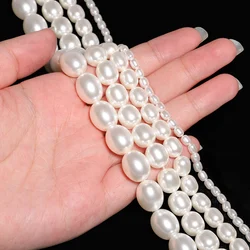 83-28Pcs/Lot White Glass Imitation pearl Beads Round Loose Spacer Beads For Jewelry Bracelet Necklace Making Accessory Wholesale