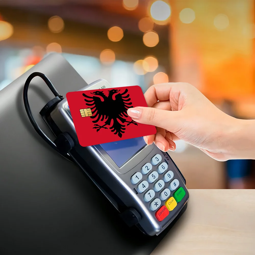 Albania Albanians Flag Decorative Small Waterproof Chip 4PCS Card Sticker New Anti-Scratch