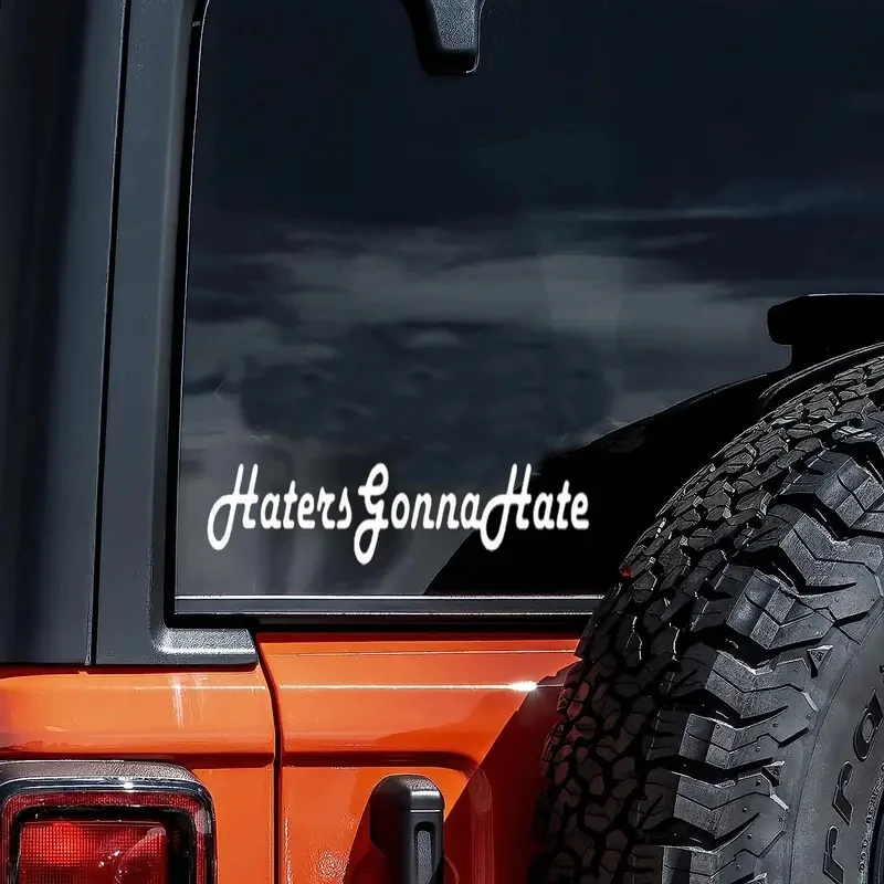 

1 pc Haters Gonna Hate Funny Car Stickers waterproof Cars Decal Weatherproof Auto Styling Cartoon Car Stickers Car Accessories