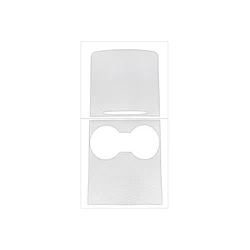 For tesla  model Y 3 2021 center sticker wood Center  Console Panel Grain Film Carbon Central Control Carbon fiber pattern White