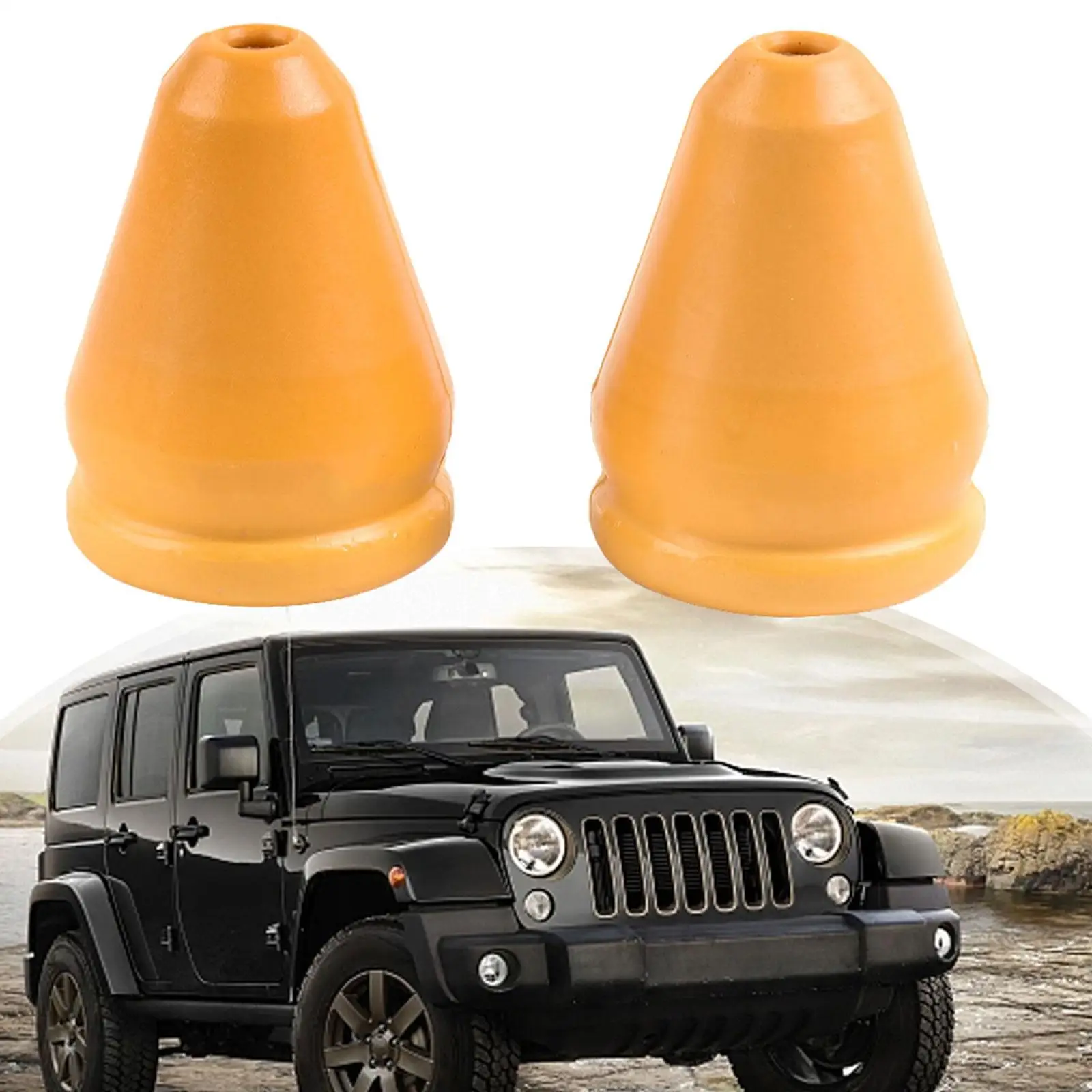 Rear Coil Spring Bump Stop Lightweight Wear Resistant Suspension Buffer for Jeep Cherokee XJ Parts Upgrade - view 4
