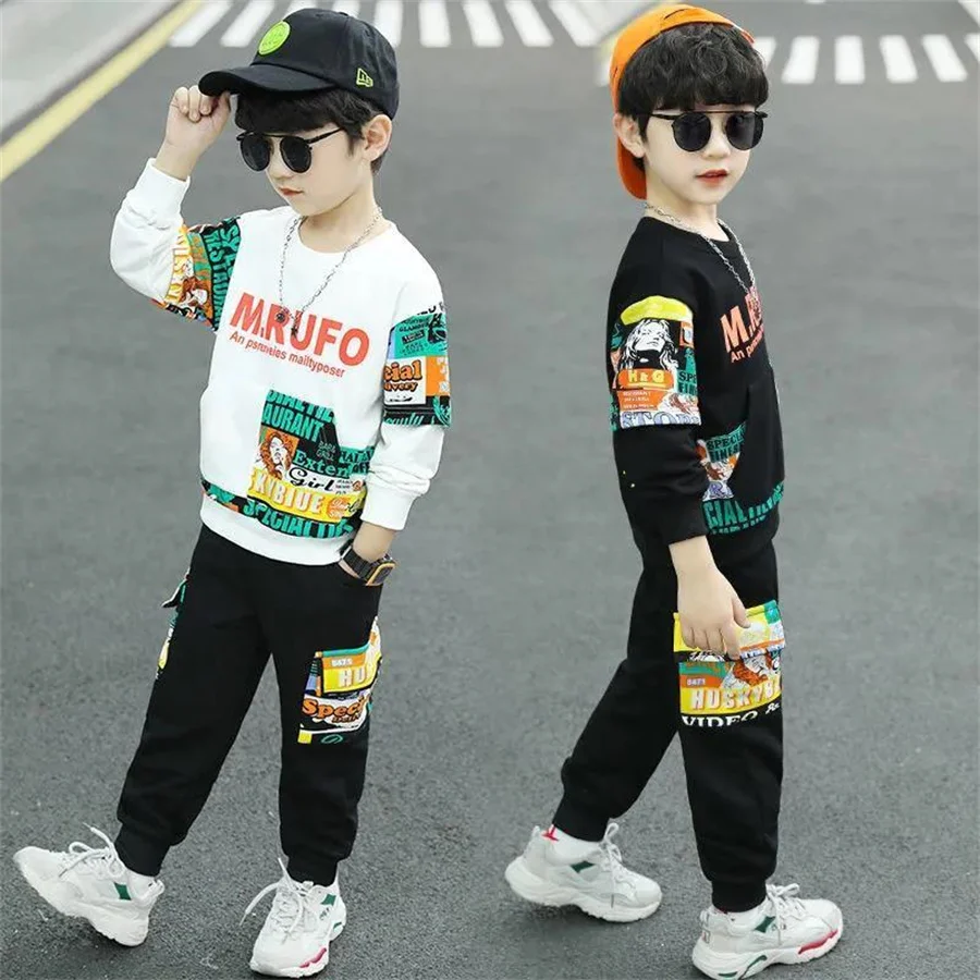 Children\'s wear suit spring autumn clothing Set boys clothes children Tracksuit long sleeved Toddler Kids sport Suit clothes Set