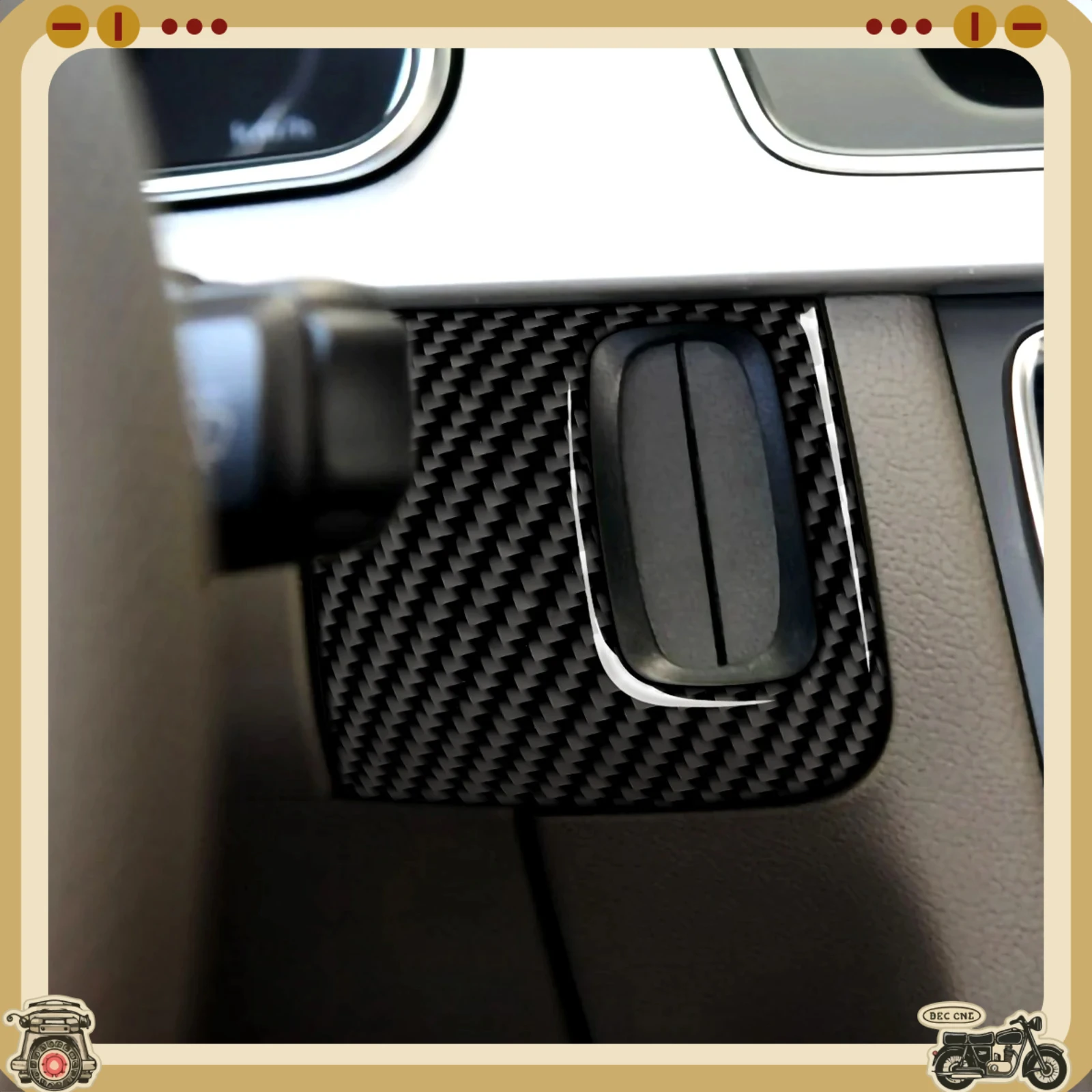 Carbon Fiber Car Keyhole Sticker Decoration Modification Accessory,car Keyhole Protection Sticker for Audi A4 A5 B8 Q5 2008-2015