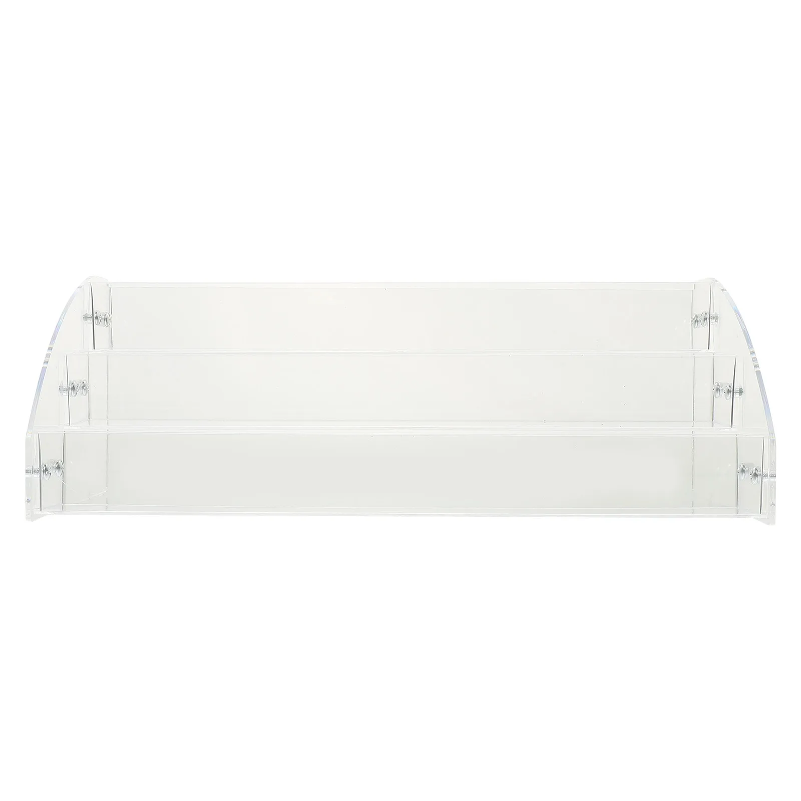 3-Layer Acrylic Nail Polish Organizer Transparent Compartment Lipstick Holder for Home Bedroom Desktop Salon Dresser Clear