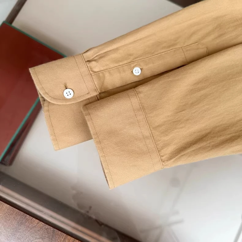 เสื้อเชิ้ตผู้ชายลำลองผ้าฟลานเนลสไตล์อิตาลี