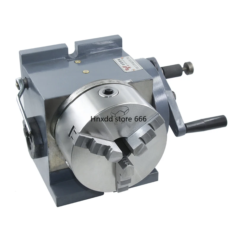 Milling machine strong indexing head through hole 65mm center height 160 with three-jaw chuck vertical and horizontal