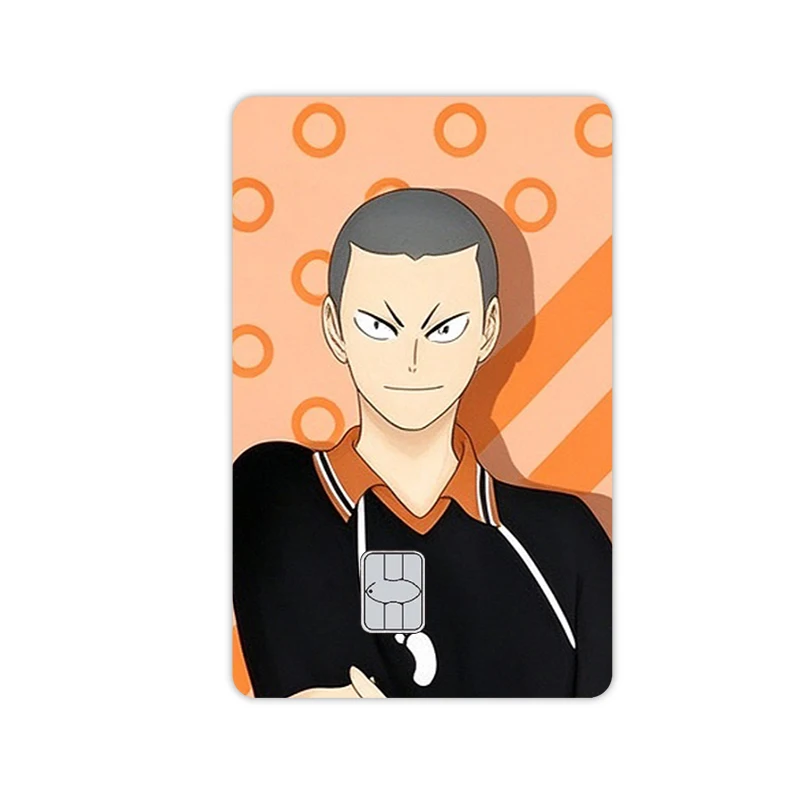 Cute Volleyball Anime Character Credit Card Skin Stickers PVC Decal Sport Figure Decorative Cover for Bank Debit Visa Card Film