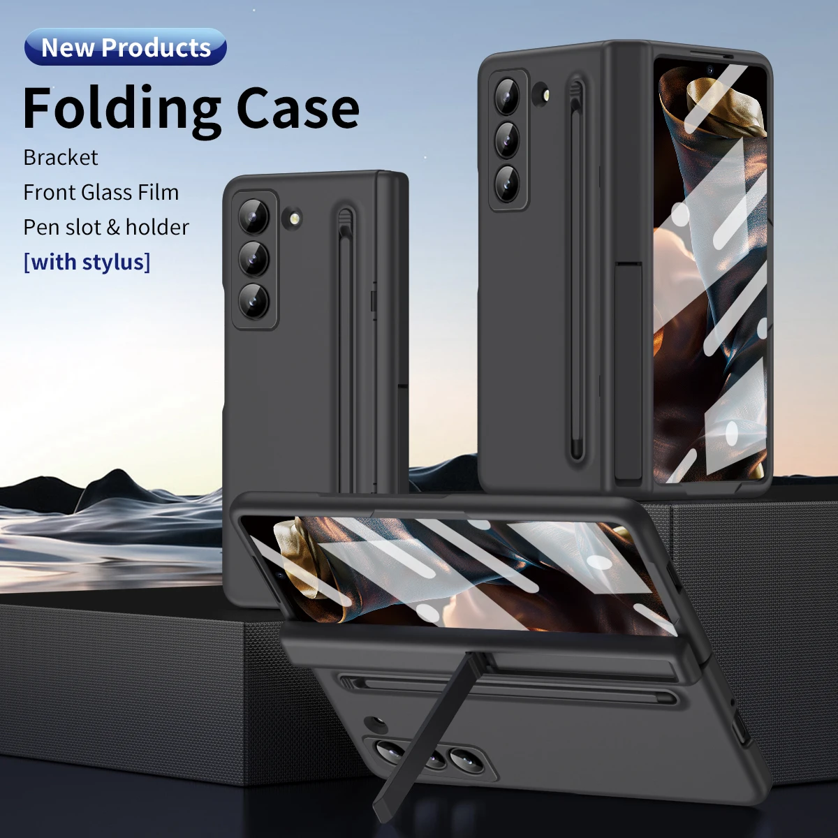 

Подходит для чехла для мобильного телефона Samsung Fold6SE, антипригарная пленка для отпечатков пальцев, универсальная защита от падения со встроенным стилусом