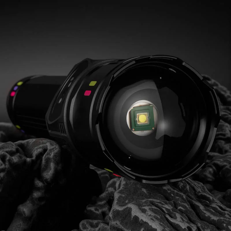 Outdoor Strong Light Laser Flashlight With High Lumen And Long Battery Life Rechargeable Portable Camping Flashlight