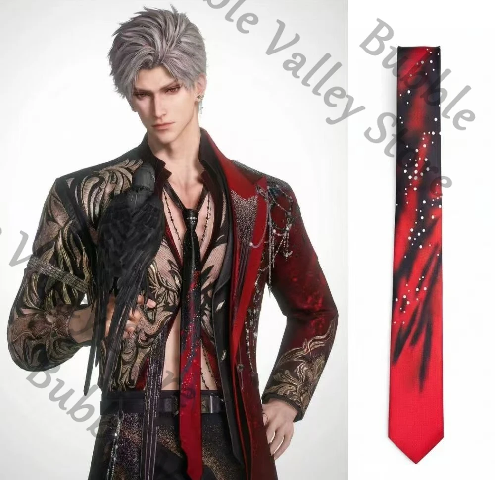 

Anime Love and Deepspace Sylus Cosplay Red Tie Necktie Scarf Corbata Cartoon Bandeau Hair Band Headbands Headwrap Xmas Gift