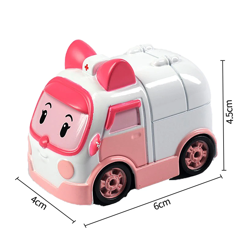 Korea Cartoon Robocared Polis Roy Cap Amber Marine Anime Metal Action Figure Cartoon Car Model Toy Children Kids Birthday Gifts