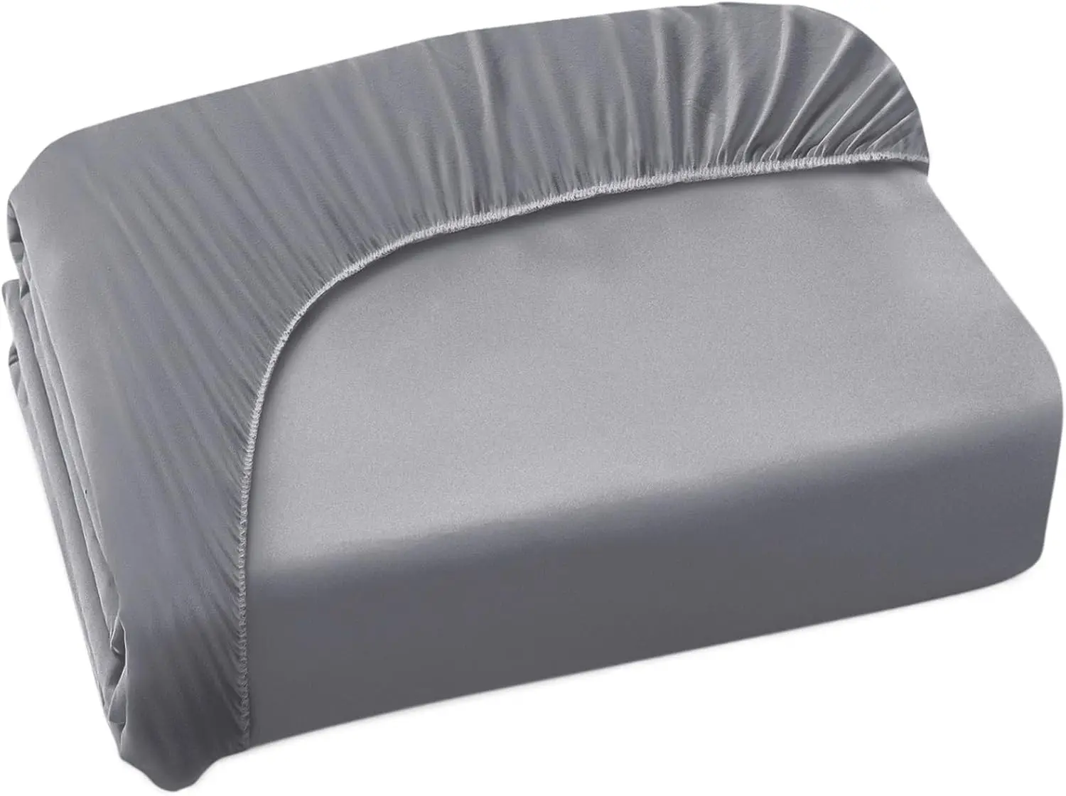 

72x75 RV Short King Fitted Sheet, 14" Deep Pocket, Breathable Jersey Knit, Gray