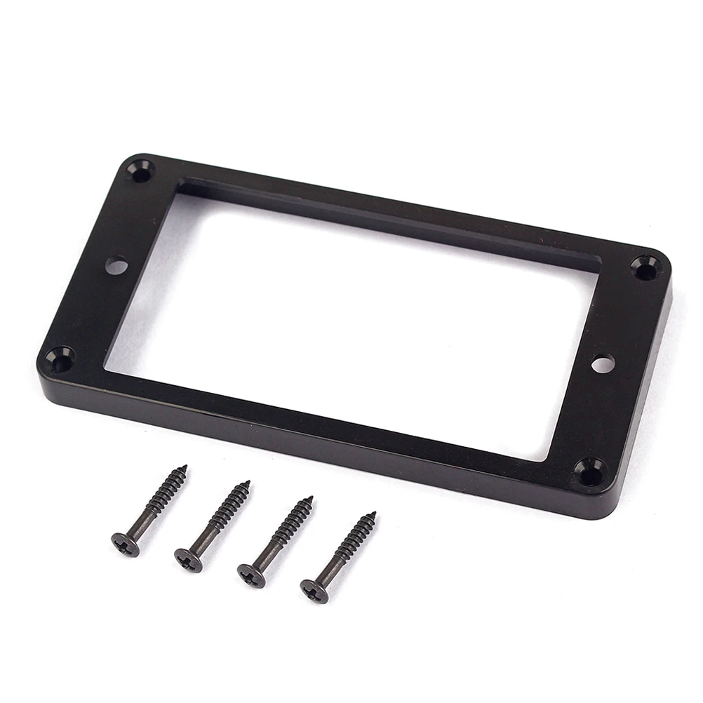 

Trustworthy Black Flat Pickup Ring Guitar Accessory Double Coil Humbucker Frame Mounting Parts For Electric Guitars