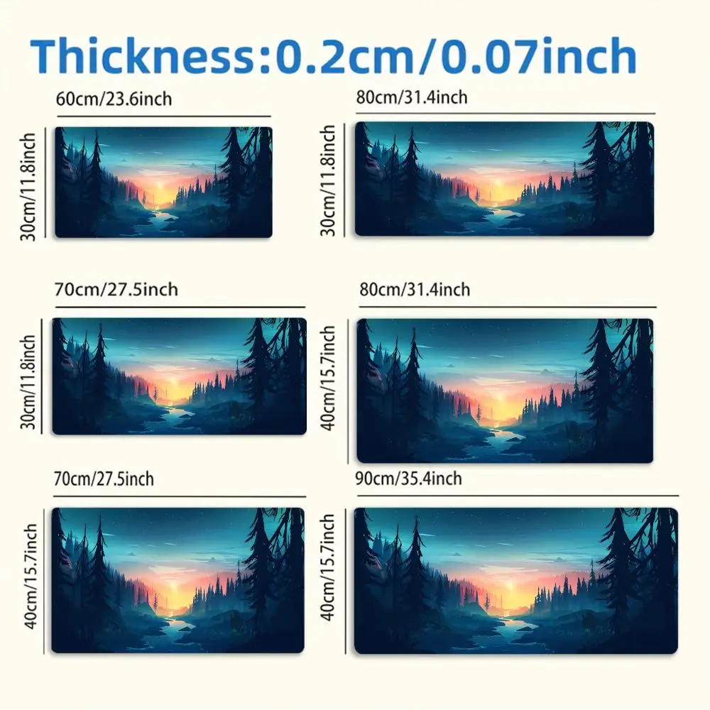Landscape Game Mouse Pad, Computer Computer Accessories, Keyboard Table Pads,stitched Edges,perfect for Office and Game Settings