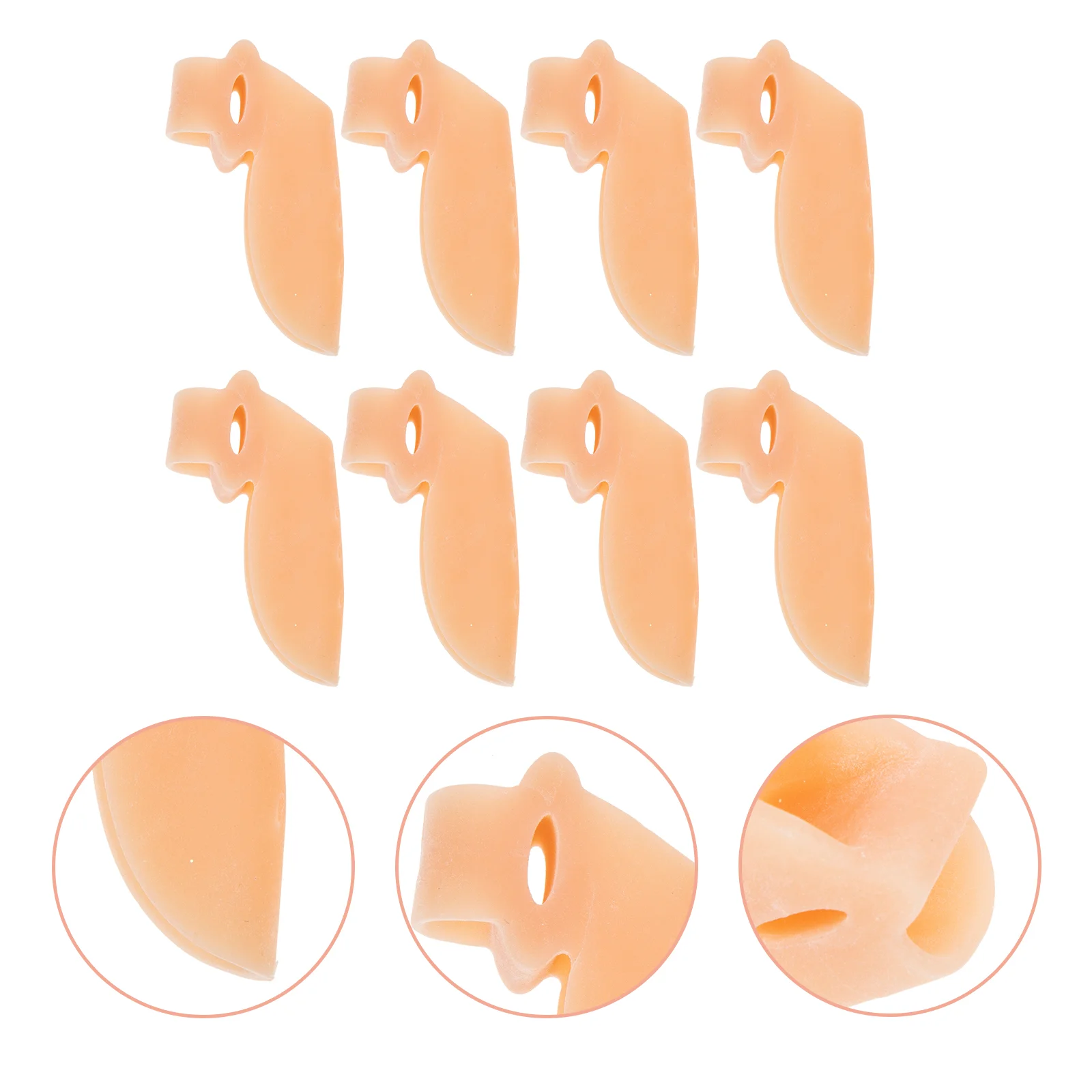 

4 Pairs Toe Separator Corrector Bunion Protector Orthopedic Silicone Spacer Supple Spacers Gasket Household Portable Toes