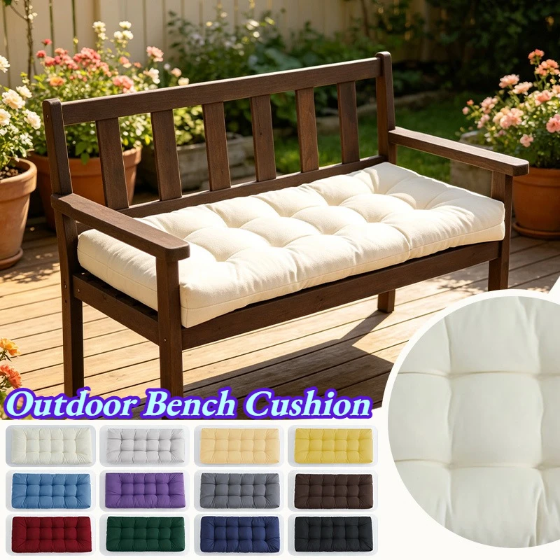 130x50cm Outdoor Bench Cushions Waterproof Sunscreen Wooden Chair Pad Waterproof Indoor Bench Cushion Porch Swing Cushion