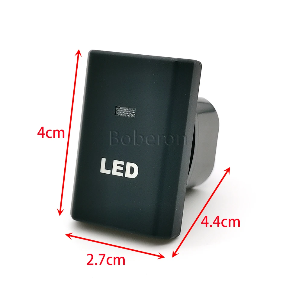 1PC for Ford Transit 2017-2019 12V Blue LED Car Switch LED Light Radar Recorder Fan Spotlights Camera Fog Lamp Switch Button