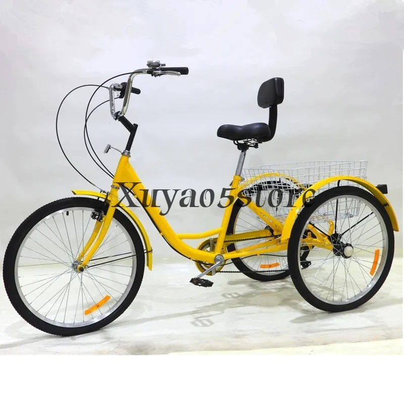 Elderly people step on variable speed tricycles, light manpower pedals, urban leisure shopping, adult tricycles
