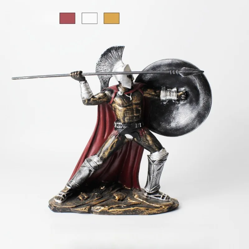 

1Pcs Retro Spartan Character Craftsmanship Statue Luxury Accessories Home Bedroom Decoration Accessories Boyfriend Gift