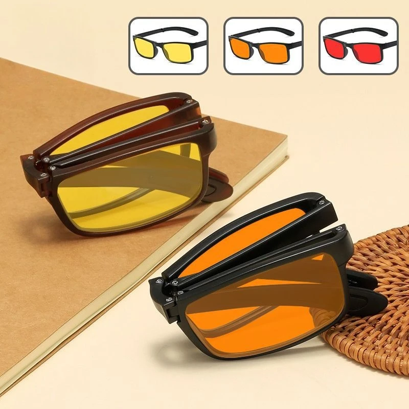 

Ultra-Lightweight Foldable Night Vision Glasses Anti-Blue Light Portable Protective Eyewear for Smartphone Use Computer Gaming