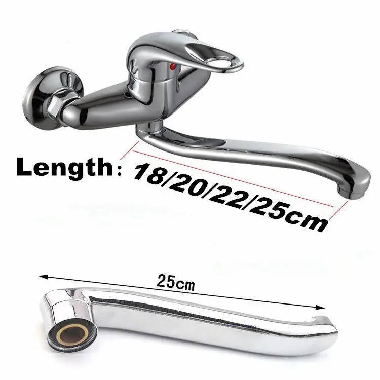 In-wall Kitchen Faucet Leaking Repair Parts Movable Connector Water Outlet Elbow S-bend Extension Tube Bubbler Water Pipe