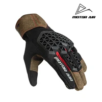 Motor Air-guantes para motocicleta, engranajes de conducción, rejilla transpirable de verano, amortiguación de cuero, absorción de impacto, antideslizantes, resistentes al desgaste